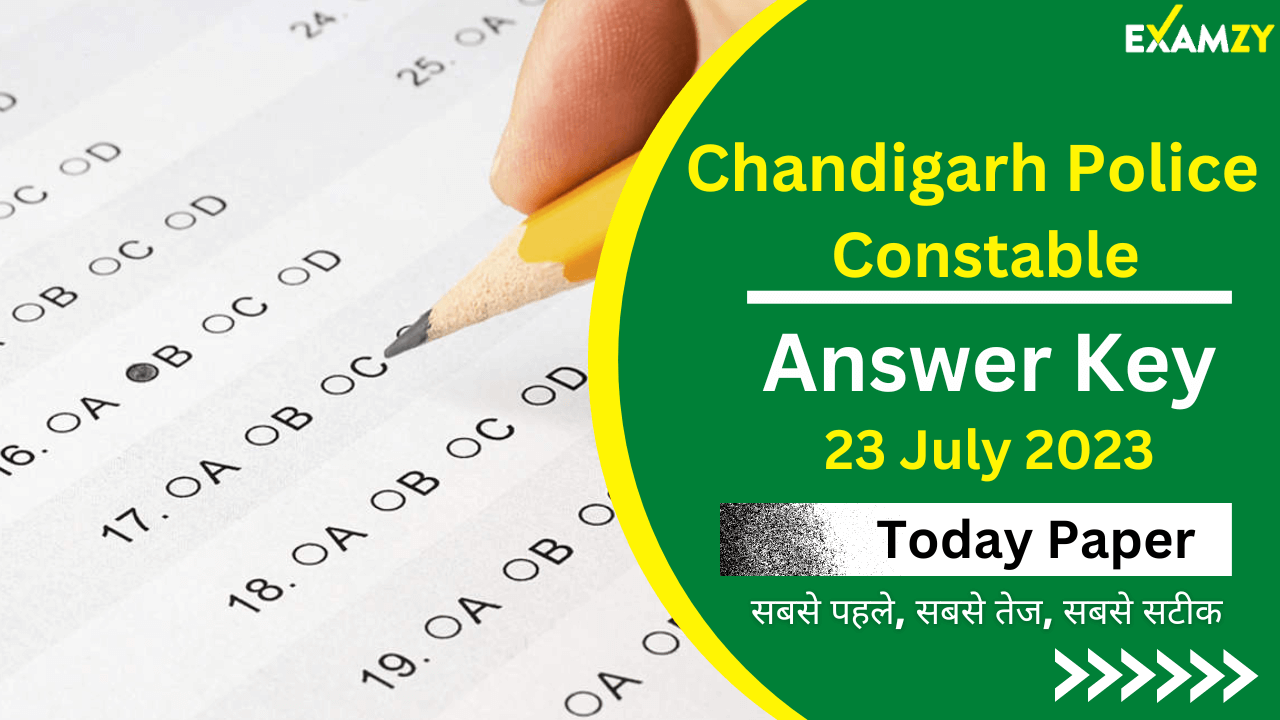 Chandigarh Police Constable Answer Key Chandigarh Police