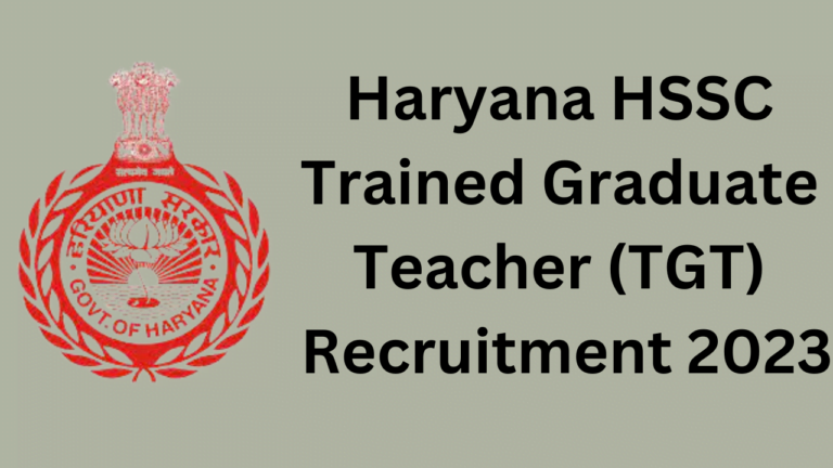 HSSC TGT Recruitment 2023 Notification Released Apply Online Examzy in