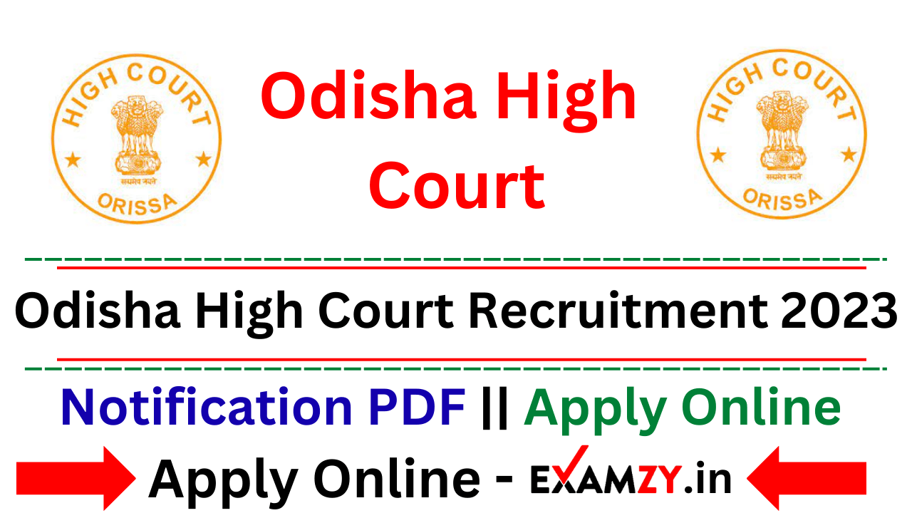 Odisha High Court Recruitment 2023 Notification Released for ASO