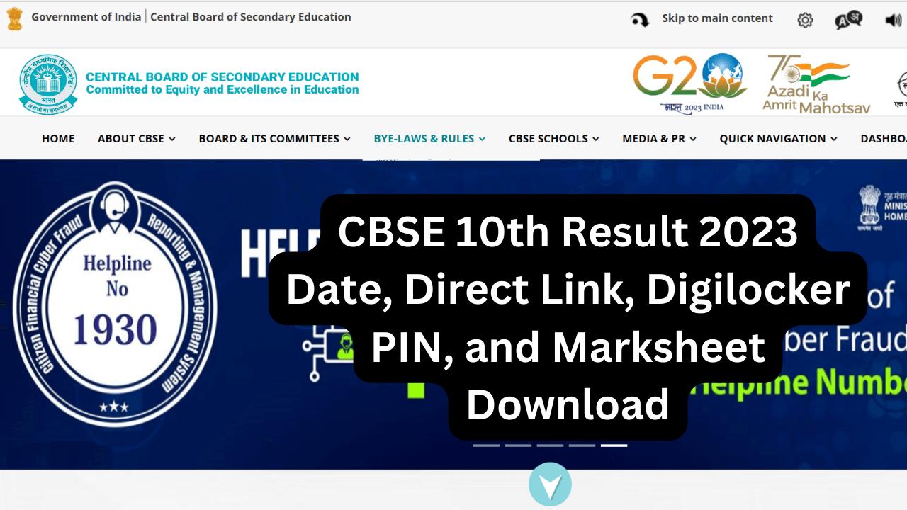 Cbse 10th Result 2023 Date Direct Link Digilocker Pin And Marksheet