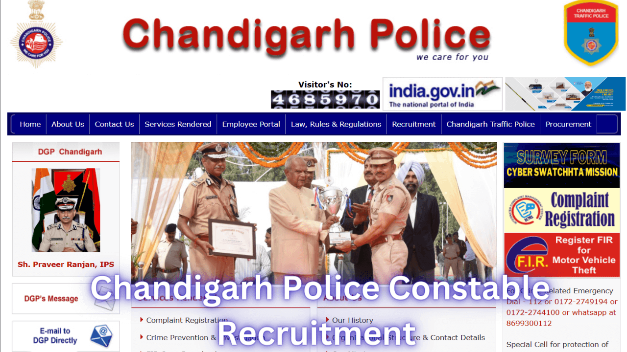 Chandigarh Police Constable Recruitment 2023 [700 Posts] Notification