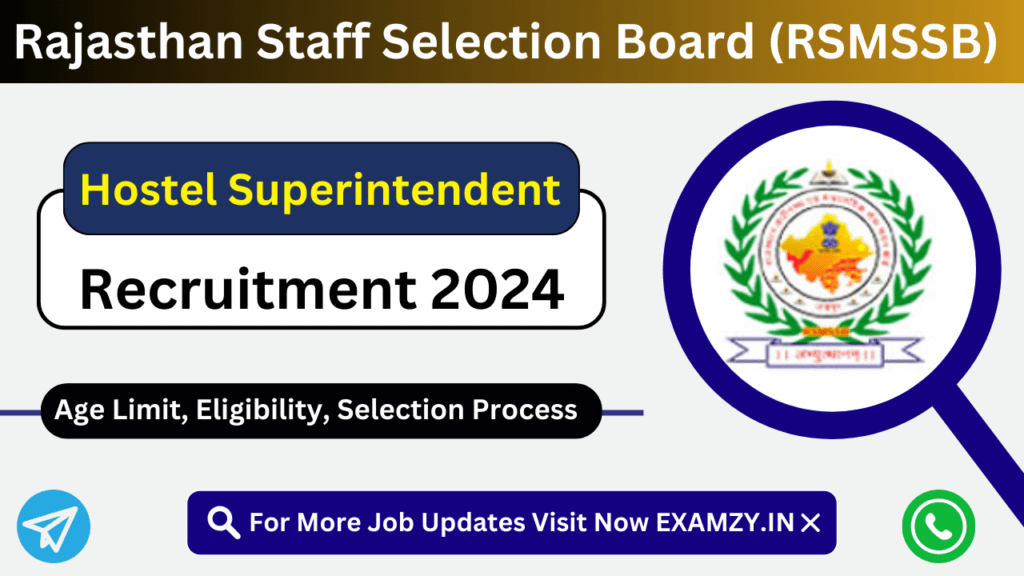 RSMSSB Hostel Superintendent Recruitment 2024 Notification Out for 447 Posts, Apply Online 1 RSMSSB Hostel Superintendent Recruitment 2024