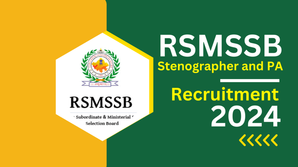 RSMSSB-Stenographer-and-PA-Recruitment