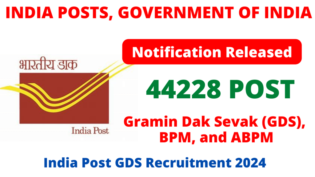 India Post GDS Recruitment 2024 Notification Out of July Cycle 44228 Posts, Online Form 1 India Post GDS Recruitment 2024