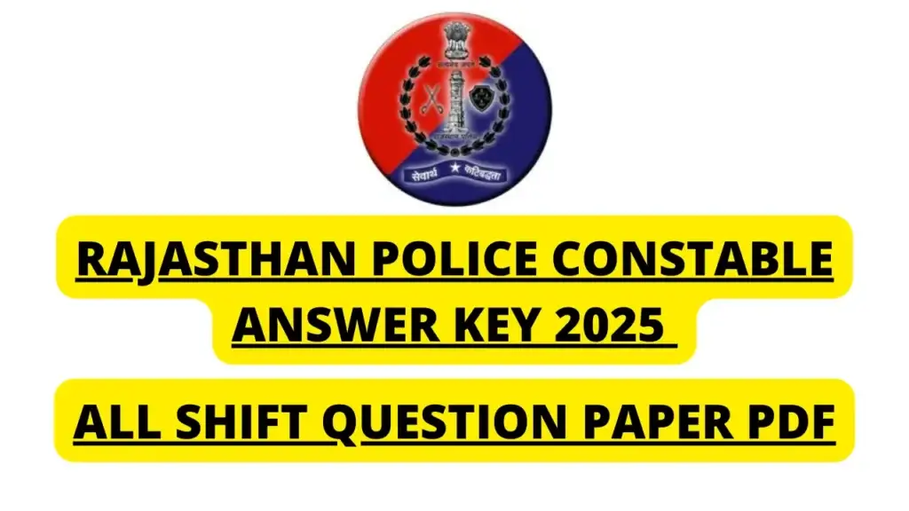 Rajasthan Police Constable 13 Sep 2025 Evening Shift Answer Key | Rajasthan Police Constable Answer Key 2025 1 Rajasthan Police Constable 13 Sep 2025 Evening Shift Answer Key