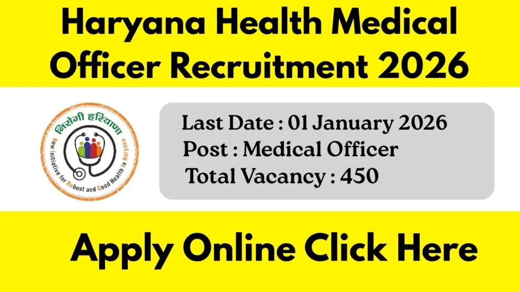 Haryana Health MO Recruitment
