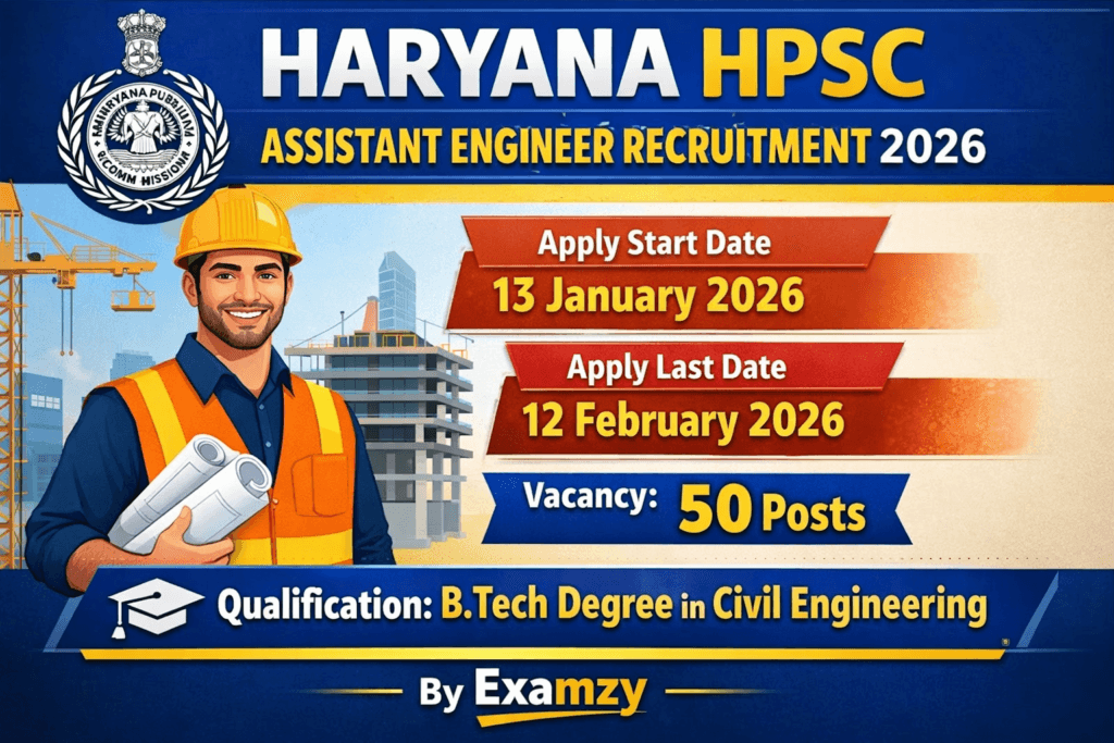 HPSC Assistant Engineer Recruitment 2026