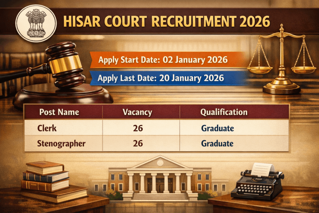 Hisar Court Recruitment 2026