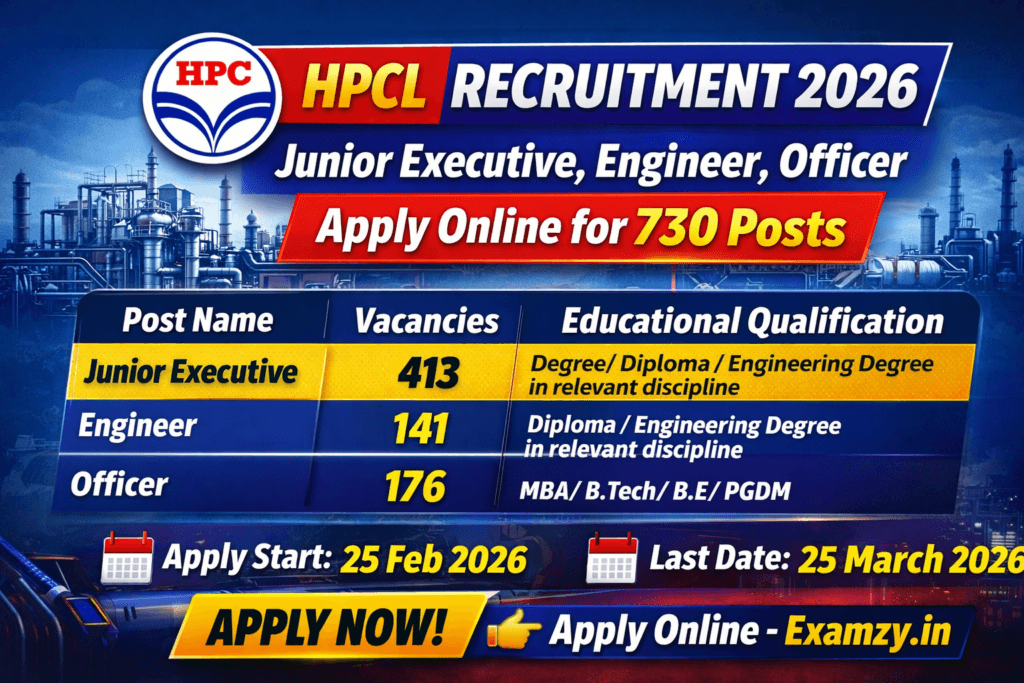 HPCL Junior Executive Officer Recruitment 2026: Apply Online for 730 Posts 1 HPCL Junior Executive Officer Recruitment 2026