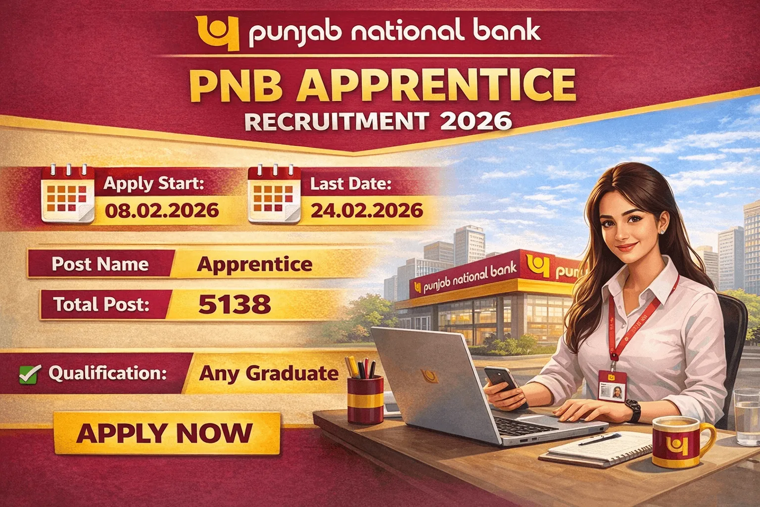 PNB Bank Apprentice Recruitment 2026