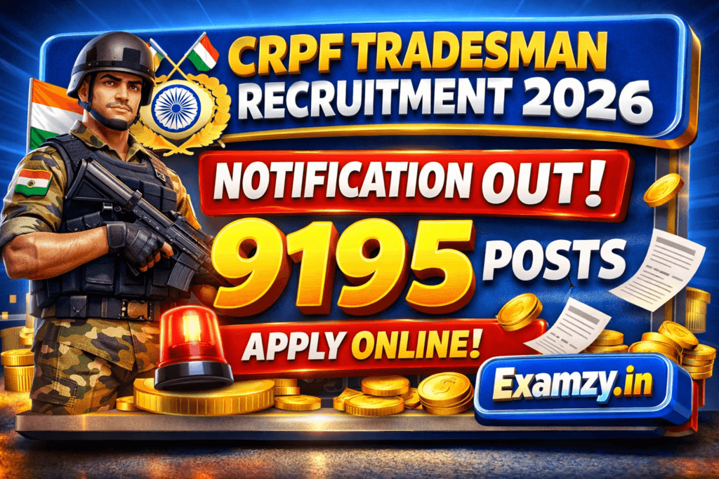 CRPF Tradesman Recruitment 2026