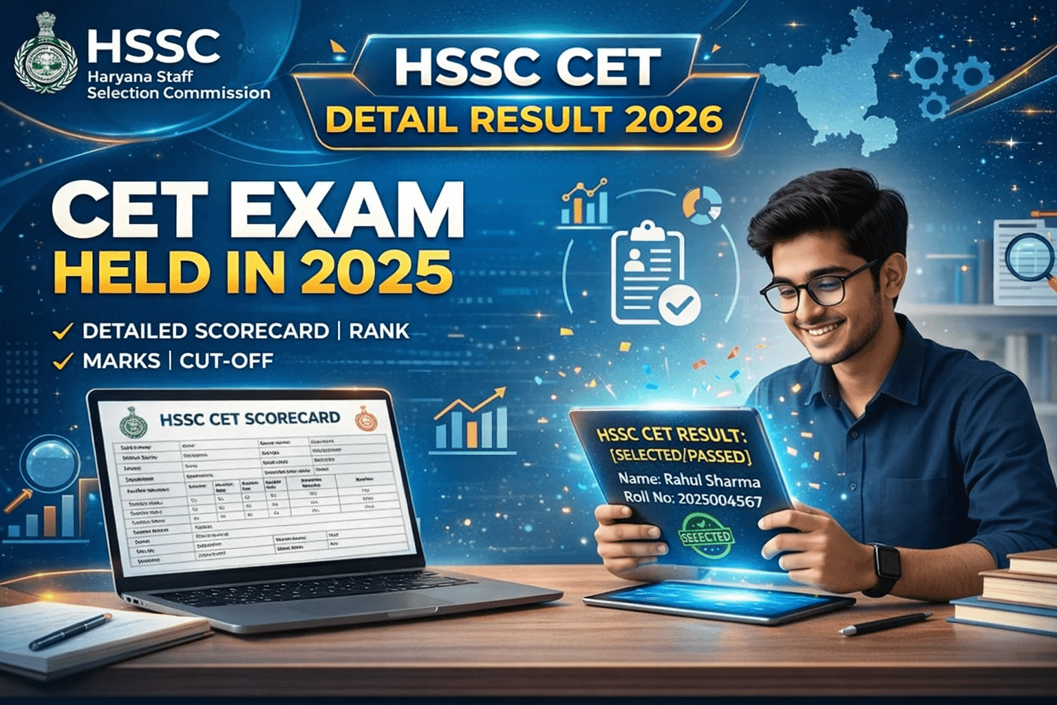 HSSC CET Detail Result 2026