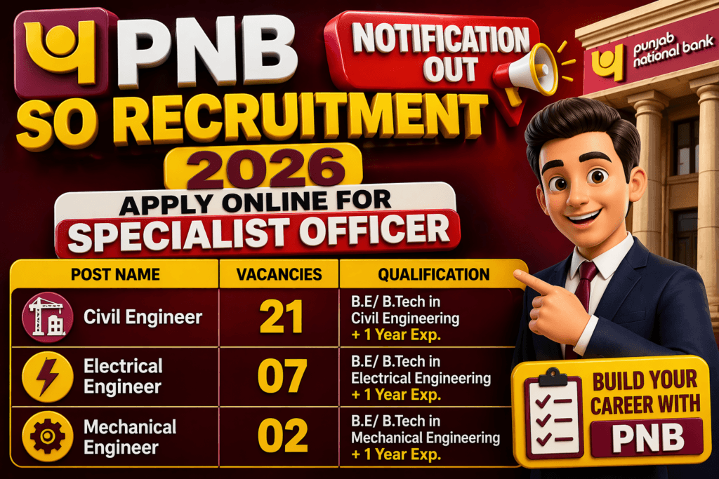 PNB SO Recruitment 2026