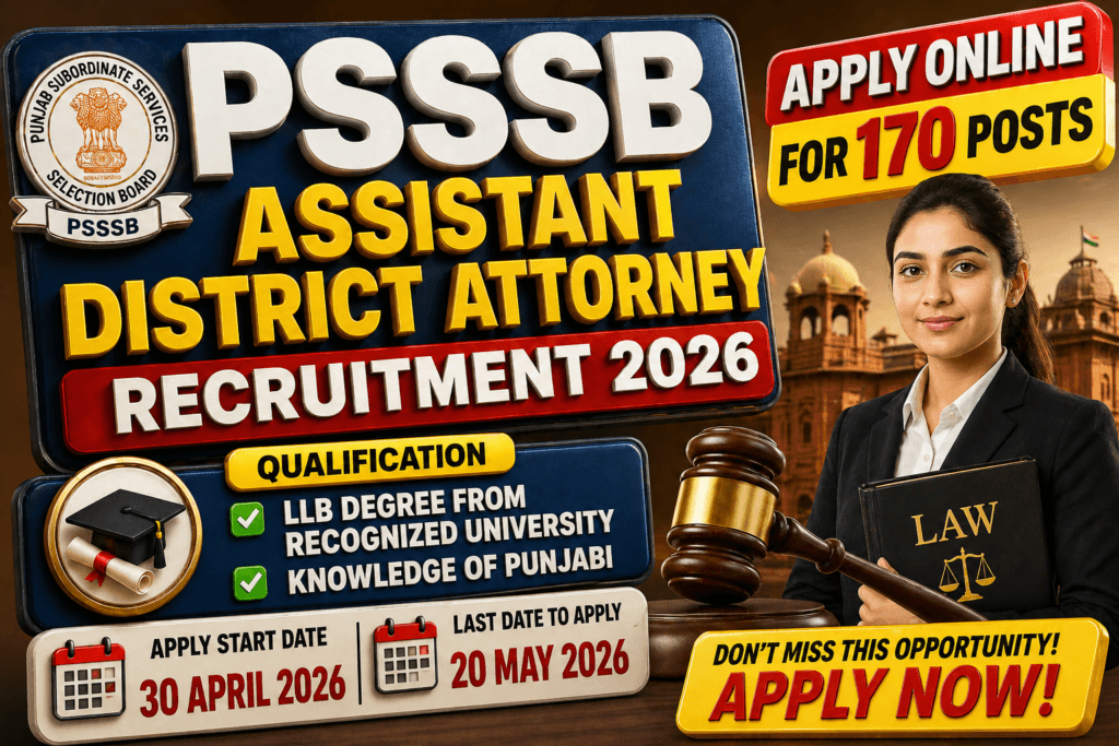 PSSSB ADA Recruitment 2026