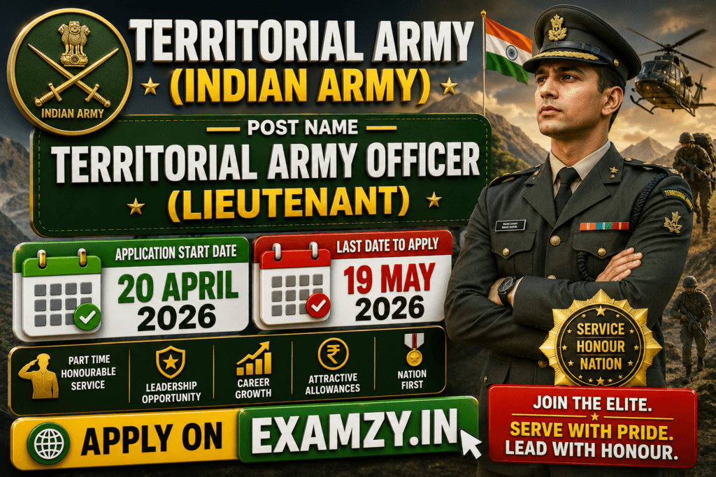 Territorial Army (TA) Officer Recruitment 2026 Notification Out: Apply Online, Last Date Near 1 ChatGPT Image May 18 2026 11 37 43 AM