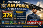 AFCAT 02/2026 Notification Out For Air Force Common Admission Test, 379 Vacancies, Apply Online Form 4 AFCAT 02/2026 Notification