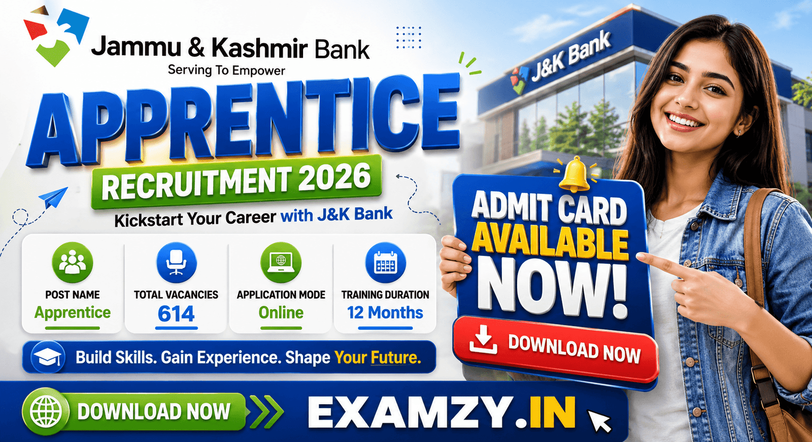 JK Bank Apprentice Admit Card 2026