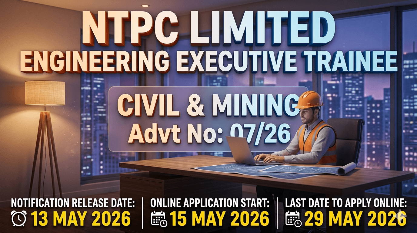 NTPC EET Civil & Mining Recruitment 2026