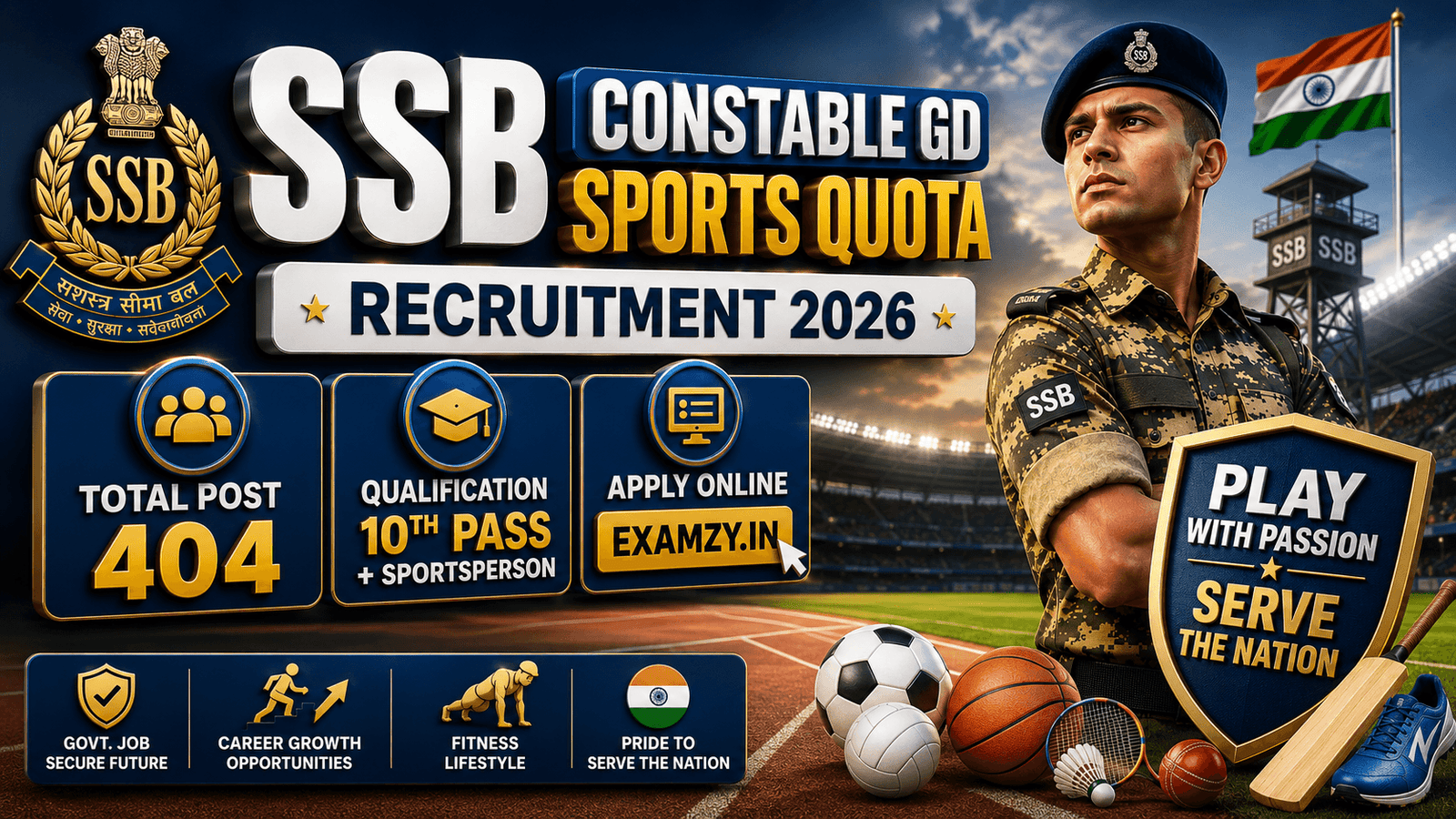 SSB Constable GD Sports Quota Recruitment 2026