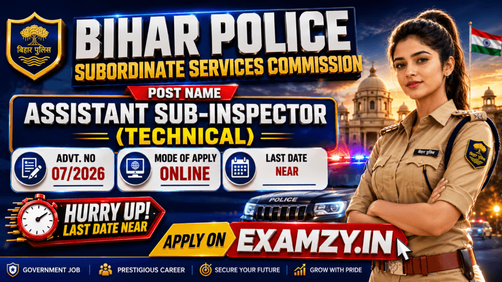 Bihar Police Radio Wireless BPSSC ASI Technical Recruitment 2026, Apply Online Form 1 BPSSC ASI Technical Recruitment