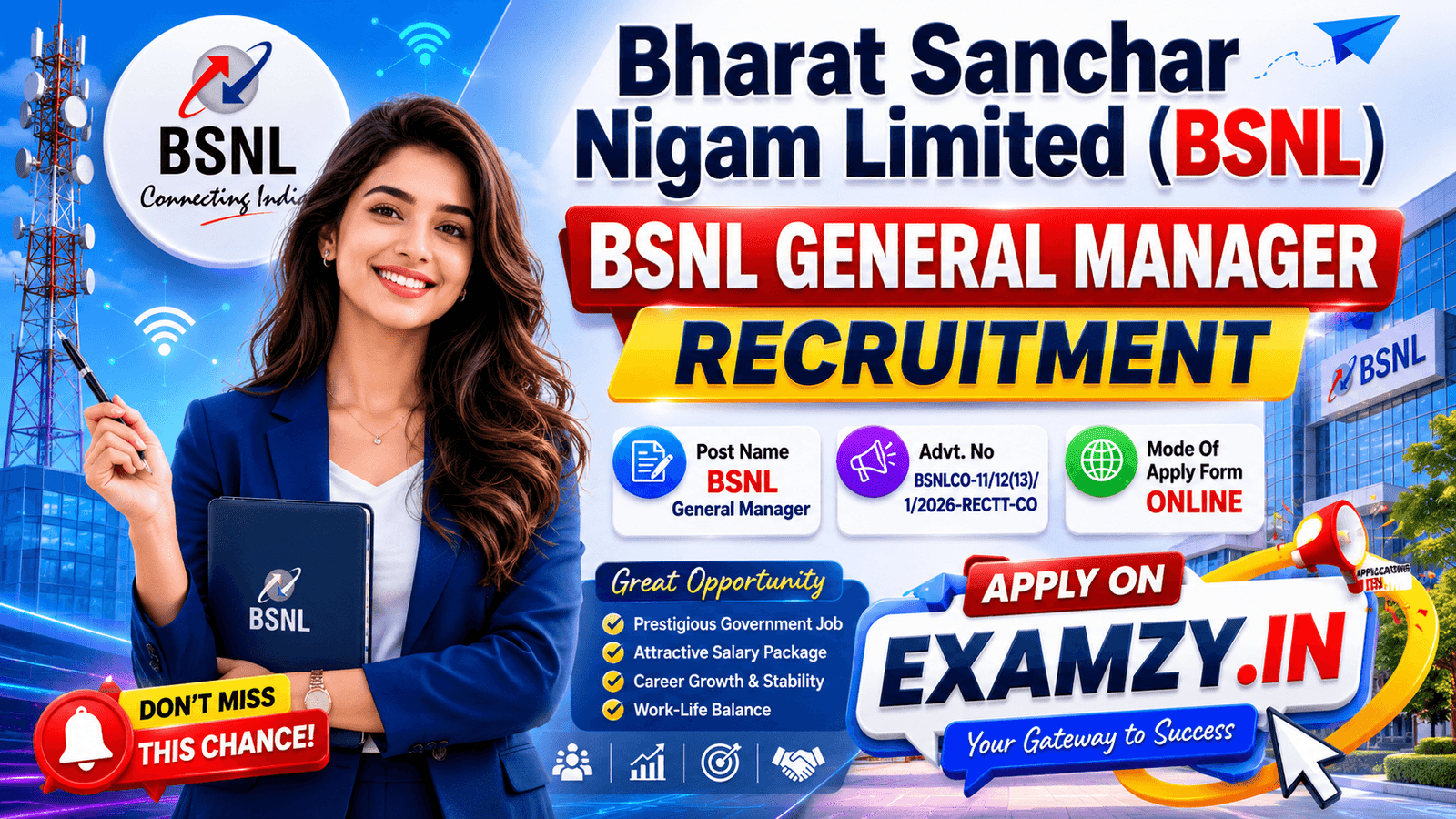 BSNL General Manager Recruitment