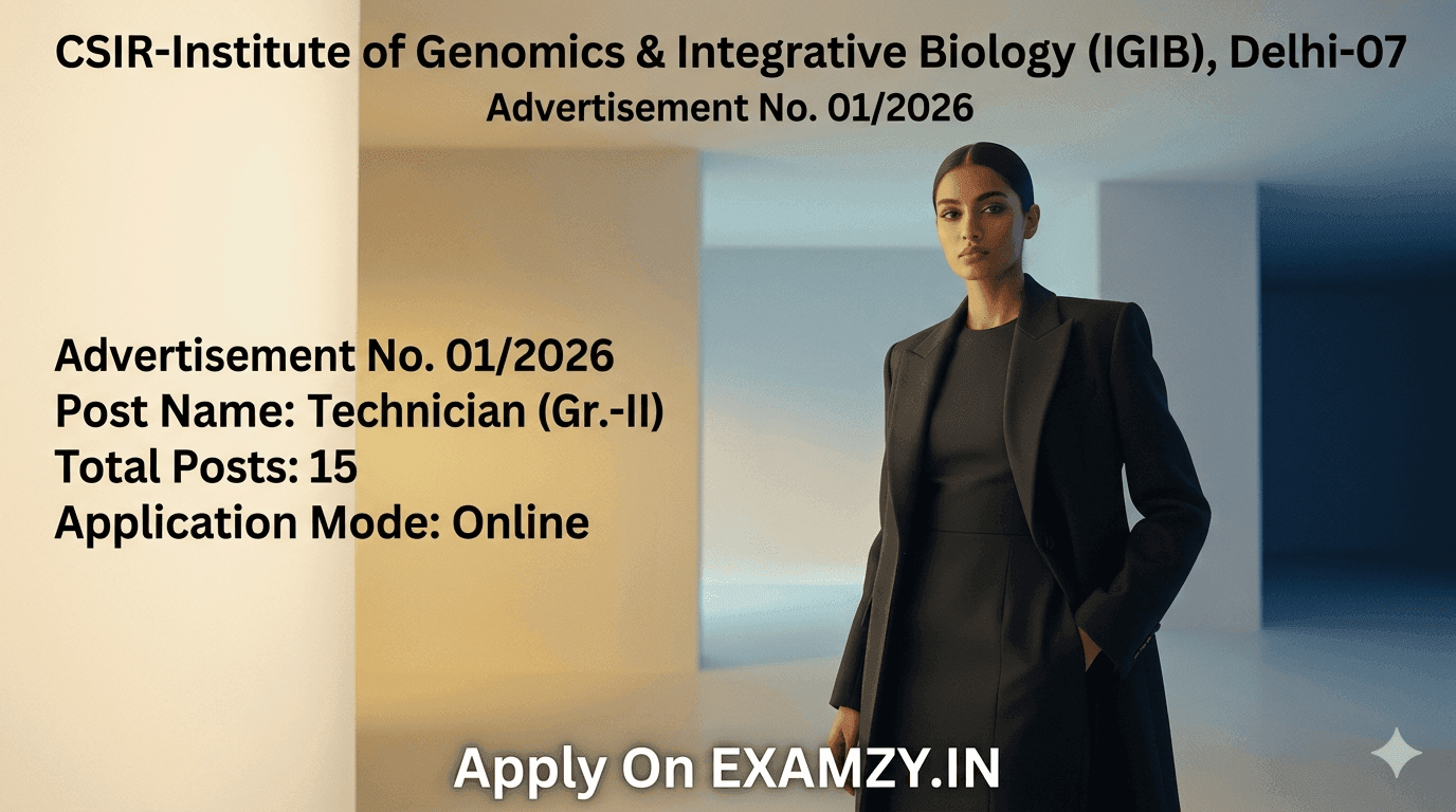 CSIR IGIB Delhi Technician Recruitment