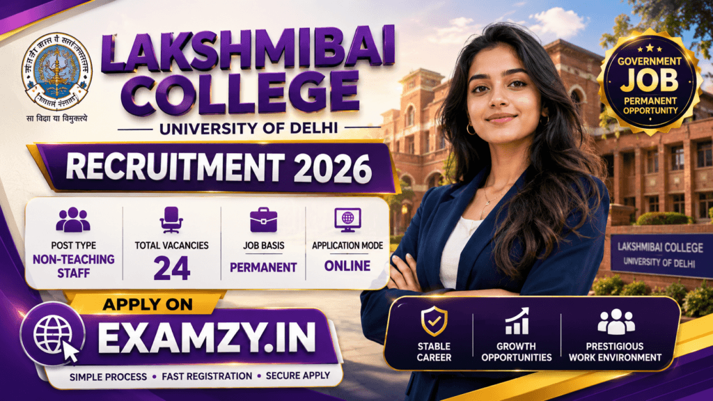 Delhi University Lakshmi Bai College Non-Teaching Recruitment 2026 Notification, Apply Online Form 1 Delhi University Lakshmi Bai College