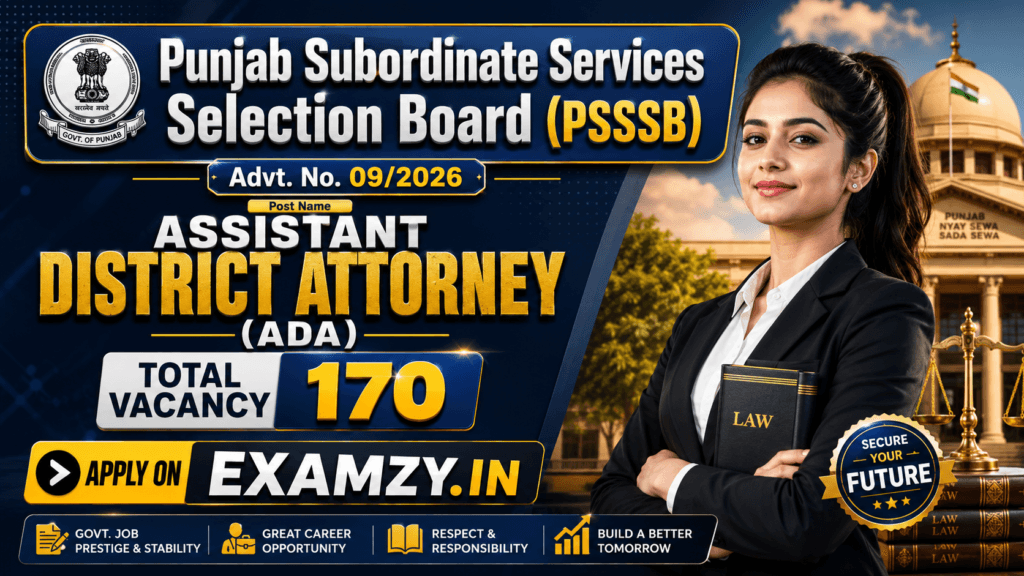 Punjab PSSSB Assistant District
