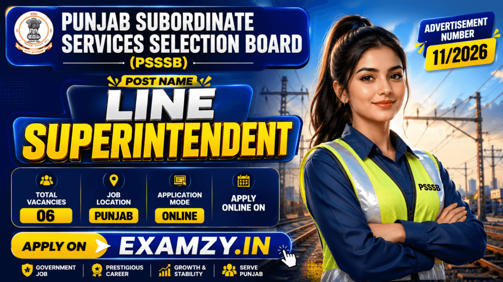 Punjab PSSSB Line Superintendent Recruitment
