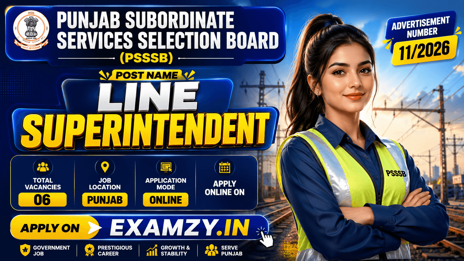 Punjab PSSSB Line Superintendent Recruitment