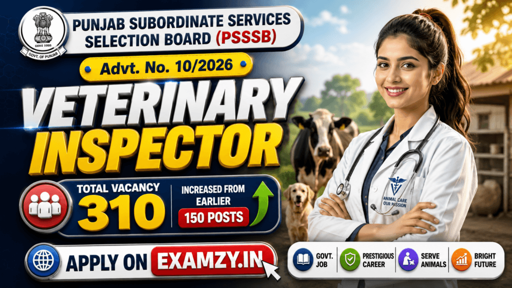 Punjab PSSSB Veterinary Inspector Recruitment