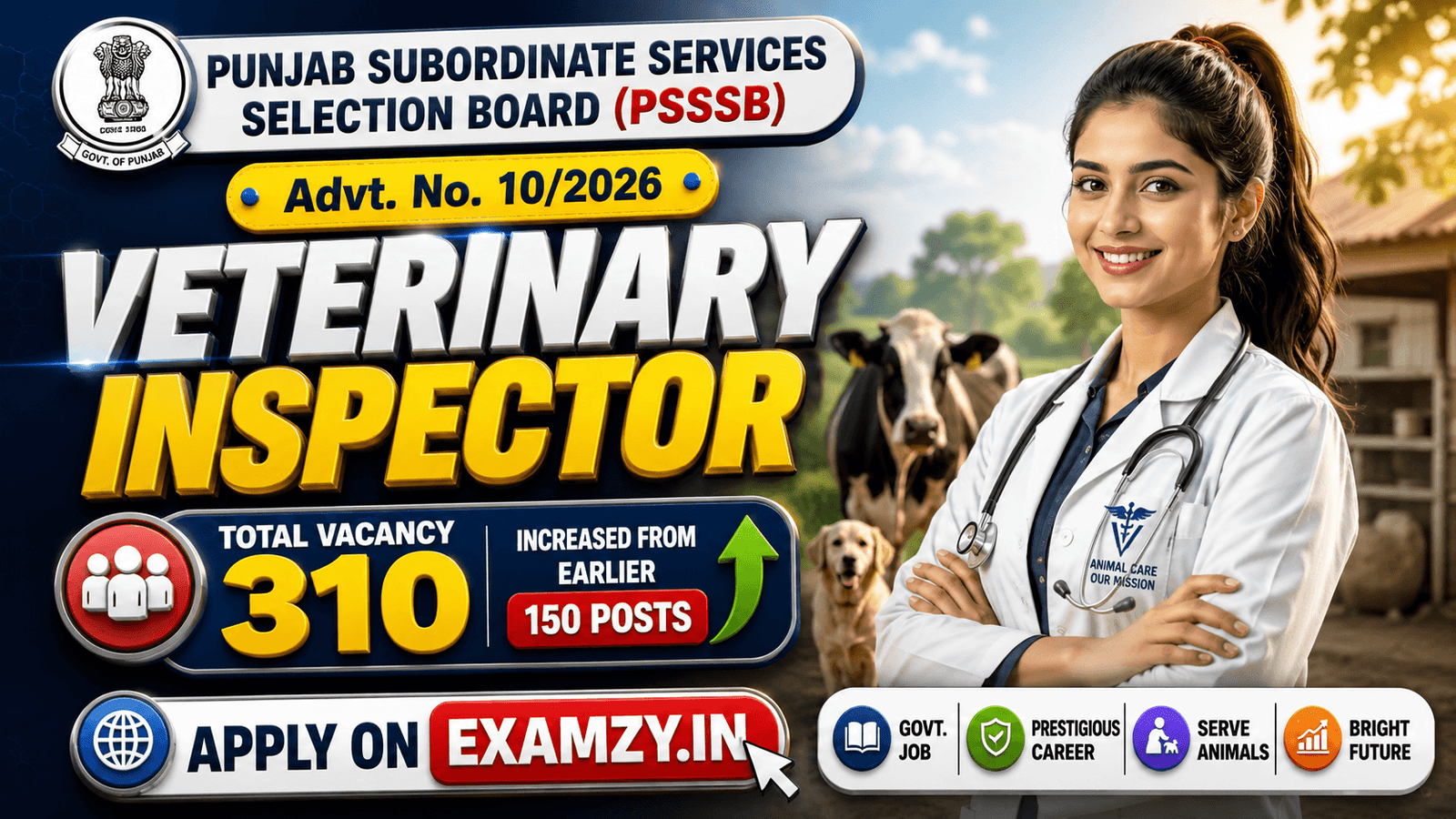 Punjab PSSSB Veterinary Inspector Recruitment