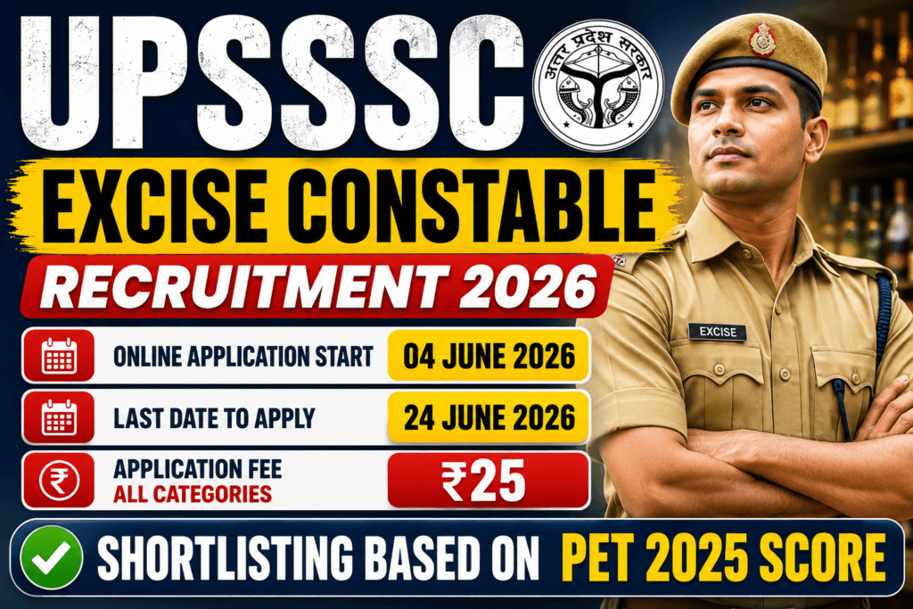 UPSSSC Excise Constable Recruitment 2026