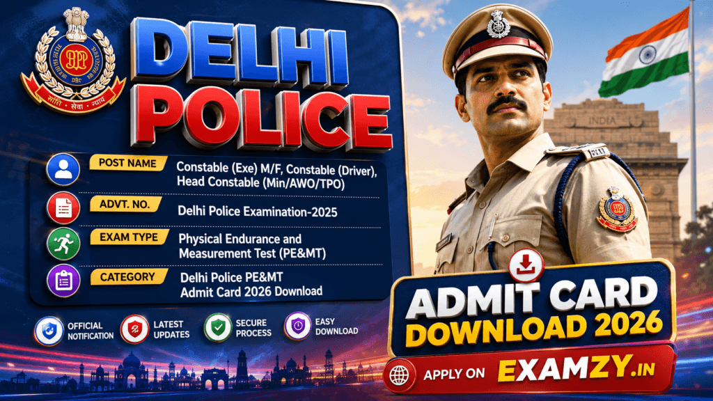 Delhi Police Physical Admit Card 2026