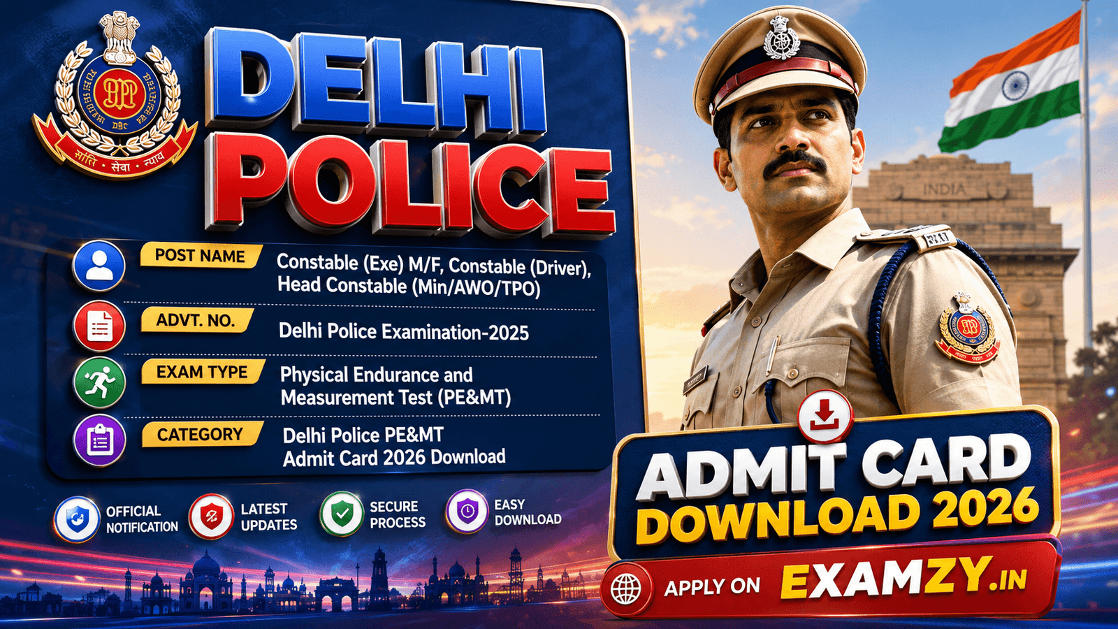 RRC CR Apprentice Recruitment 2024 Notification OUT for 2424 Posts, Apply Online 2 Delhi Police Physical Admit Card 2026
