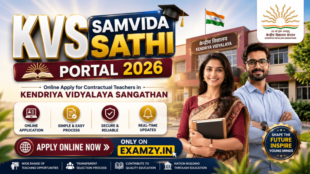 KVS Samvida Sathi Portal 2026: Online Apply for Contractual Teachers in Kendriya Vidyalaya Sangathan, Apply Online Form 1 KVS Samvida Sathi Portal