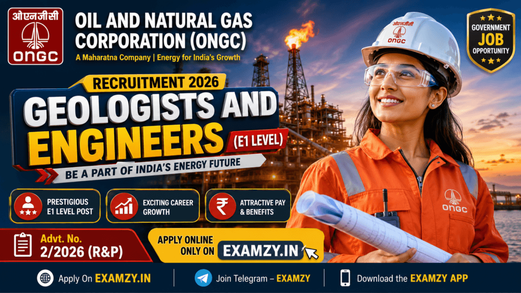 ONGC Graduate Trainee Recruitment 2026 E1 Notification OUT, Apply Online Form 1 Oil and Natural Gas Corporation ONGC