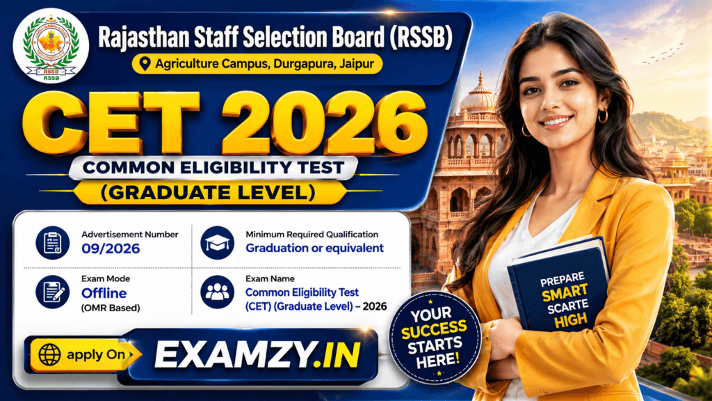 Rajasthan RSSB CET Graduation Level 2026 Notification OUT, Apply Online Form 1 Rajasthan RSSB CET Graduation Level