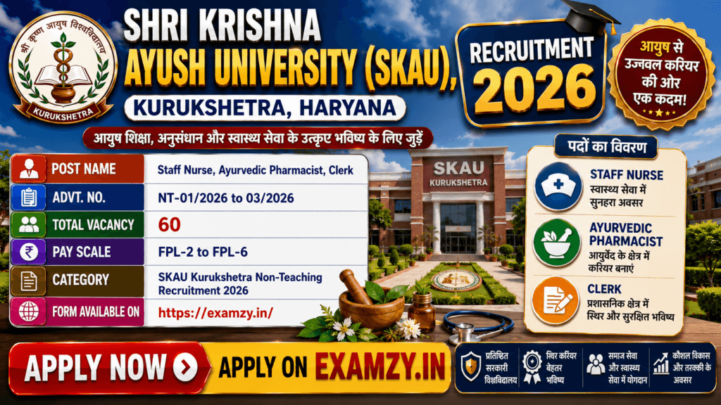 SKAU Kurukshetra Non Teaching Recruitment