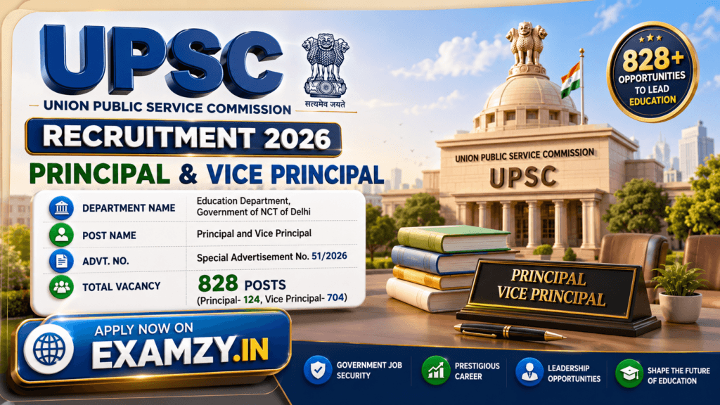 UPSC Principal and Vice-Principal Recruitment 2026 Notification OUT For 828 Posts, Apply Online 1 UPSC Principal and Vice-Principal Recruitment 2026