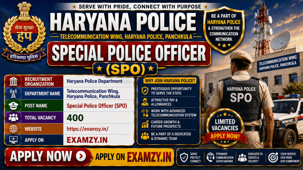 Haryana Police SPO Recruitment 2026