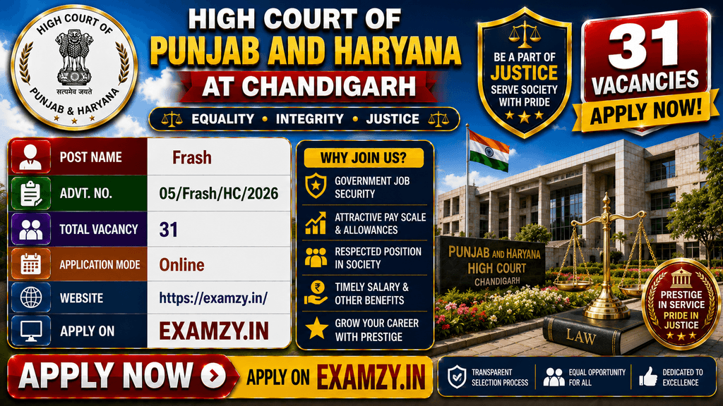 Punjab and Haryana High Court Frash Recruitment