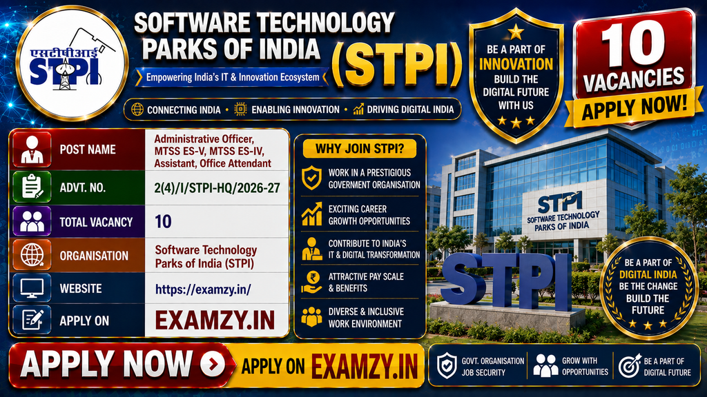 STPI Recruitment 2026 Notification OUT For Various Posts, Apply Online Form 1 STPI Recruitment 2026