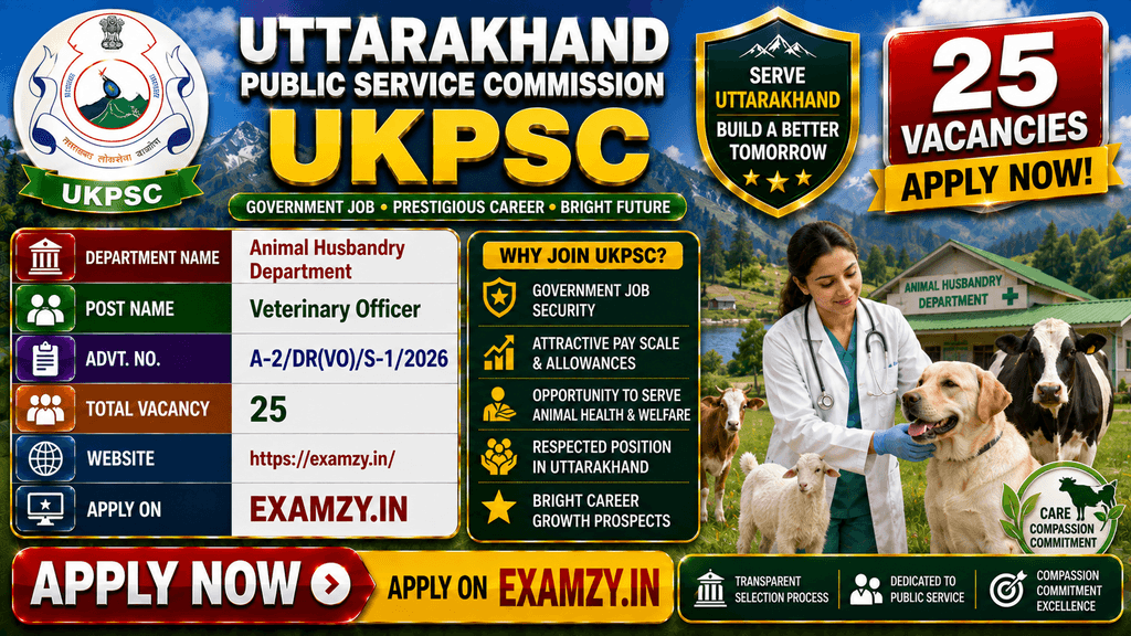 UKPSC Veterinary Officer Recruitment