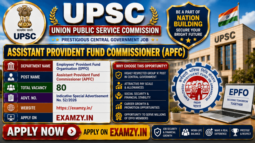 UPSC EPFO APFC Recruitment