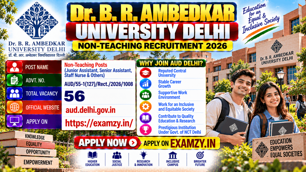 AUD Delhi Non-Teaching Recruitment 2026 Notification OUT For 56 Posts, Apply Online Form 1 AUD Delhi Non Teaching Recruitment 2026