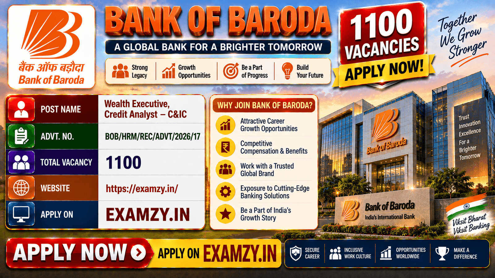 Bank of Baroda SO Recruitment 2026