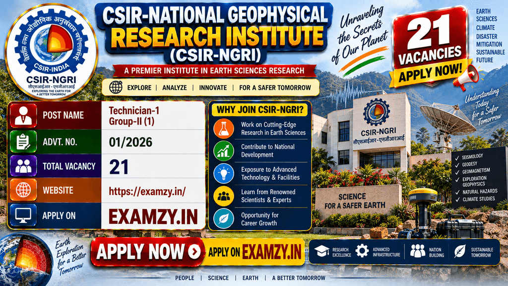 CSIR NGRI Technician Recruitment 2026