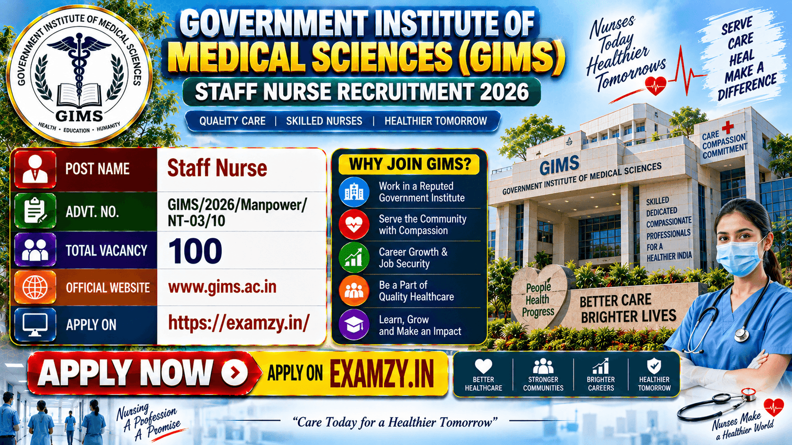 GIMS Staff Nurse Recruitment 2026