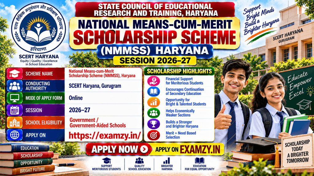 Haryana NMMSS Scholarship 2026–27
